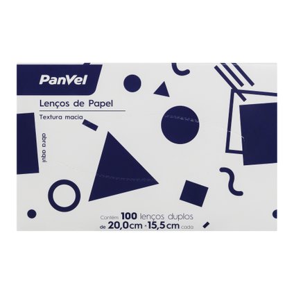 LENÇOS DE PAPEL PANVEL 100 UNIDADES
