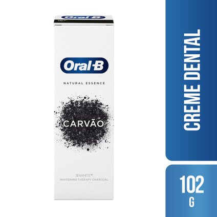 CREME DENTAL ORAL-B 3D WHITE WHITENING THERAPY PURIFICATION COM CARVÃO DE BAMBU 102G