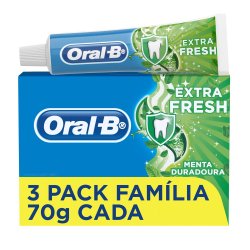 Kit Creme Dental Oral-b Extra Fresh 3 Unidades 70g Cada