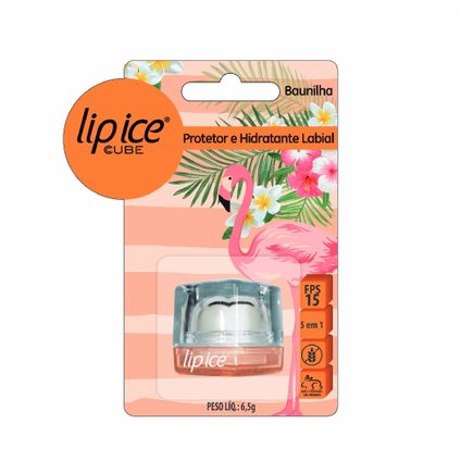 PROTETOR LABIAL LIP ICE CUBE BAUNILHA FLAMINGO FPS15 6,5G