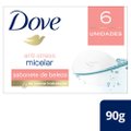 SABONETE EM BARRA 6 UNIDADES DOVE MICELAR ANTI STRESS 1/4 DE CREME HIDRATANTE 90G