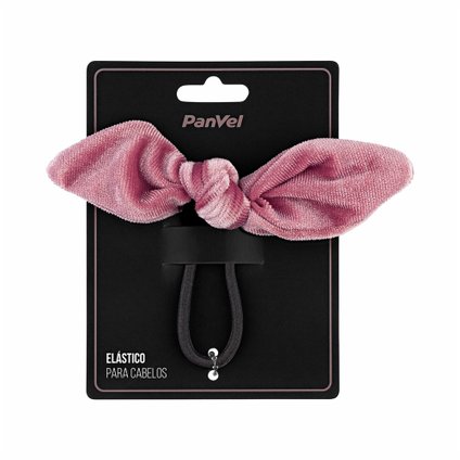 ELÁSTICO PARA CABELOS PANVEL ACESSÓRIOS VELUDO ROSA