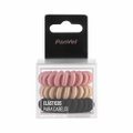 ELÁSTICOS PARA CABELO PANVEL ACESSÓRIOS MOLA GRAFITE, NUDE E ROSA COM 3 UNIDADES