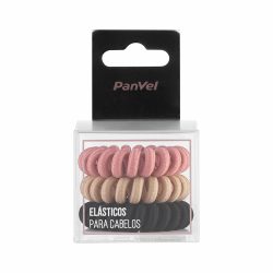 Elásticos Para Cabelo Panvel Acessórios Mola Grafite, Nude E Rosa Com 3 Unidades