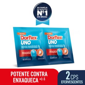 ANALGÉSICO DORFLEX UNO ENXAQUECA 1G 2 COMPRIMIDOS EFERVESCENTES