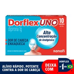 Dorflex Uno Analgésico E Enxaqueca Dipirona 1g 10 Comprimidos