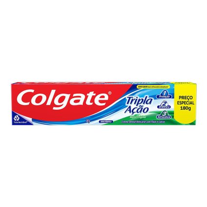 CREME DENTAL COLGATE TRIPLA  AÇÃO 180G PREÇO ESPECIAL