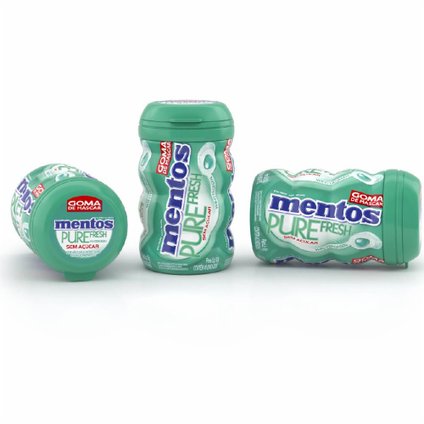 GOMA DE MASCAR MENTOS GARRAFA BIG WINTERGREEN SEM AÇÚCAR 92G