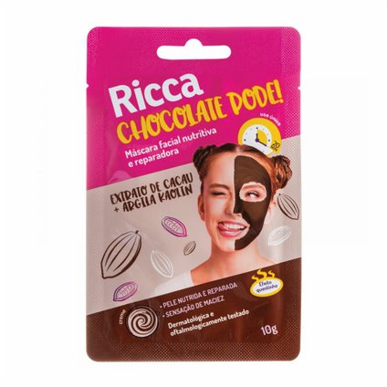 MÁSCARA FACIAL RICCA CHOCOLATE PODE 10G