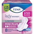 ABSORVENTE PARA INCONTINÊNCIA URINÁRIATENA LADY DISCREET MINI PLUS 8 UNIDADES