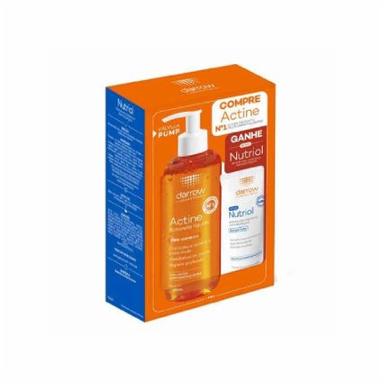 KIT SABONETE LÍQUIDO ACTINE PELE ACNEICA 400ML GRÁTIS LOÇÃO HIDRATANTE NUTRIOL 40ML