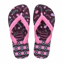 Sandália Havaianas Kids Flores Berinjela 27/28