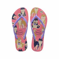 Sandalia Havaianas Slim Pets Rosa Porcelana 33/34