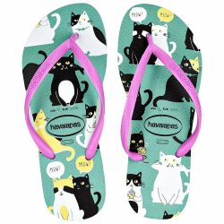 Sandalia Havaianas Slim Pets Verde Orvalho 33/34