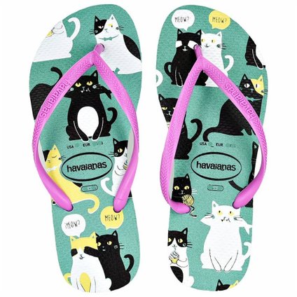 SANDALIA HAVAIANAS SLIM PETS VERDE ORVALHO 33/34