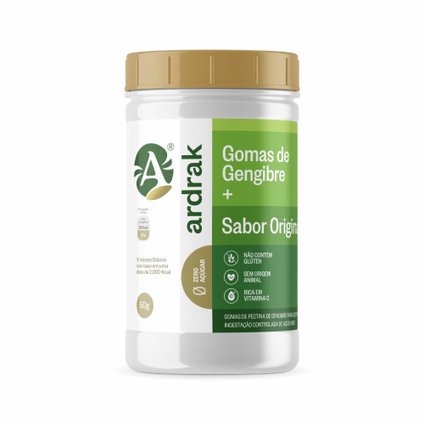 GOMAS DE GENGIBRE ARDRAK FRESH ORIGINAL ZERO AÇÚCAR 50G
