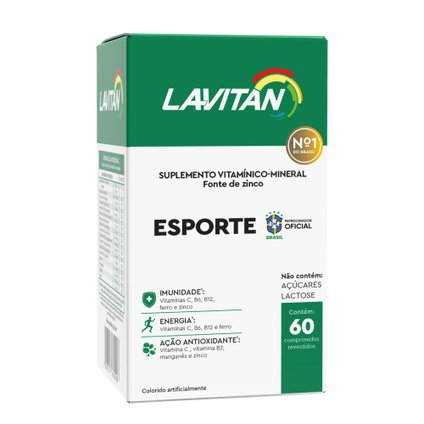 LAVITAN ESPORTE COMPRIMIDOS REVESTIDOS FRASCO X 60