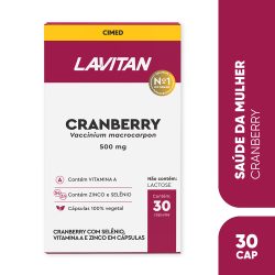 Lavitan Cranberry 500mg Frasco Com 30 Cápsulas
