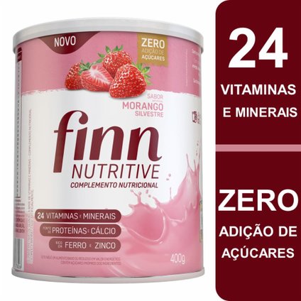 COMPLEMENTO ALIMENTAR FINN NUTRITIVE SABOR MORANGO SILVESTRE 400G