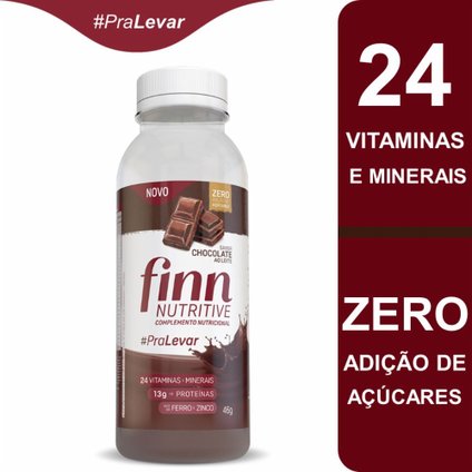 COMPLEMENTO ALIMENTAR FINN NUTRITIVE SABOR CHOCOLATE AO LEITE 46G
