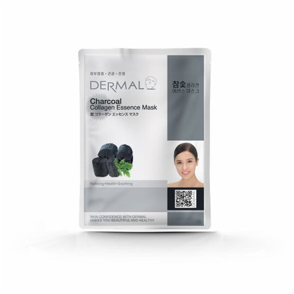 MÁSCARA FACIAL DERMAL DE COLÁGENO COM CARVÃO ATIVADO 23G