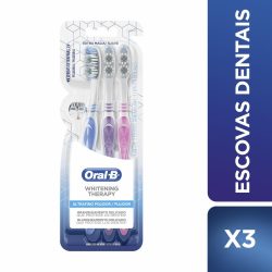 Escova Dental Oral-b Whitening Therapy Ultrafino Polidor 3 Unidades
