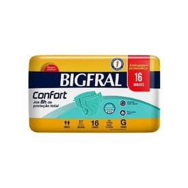 FRALDA ADULTO BIGFRAL CONFORT G COM 16 UNIDADES