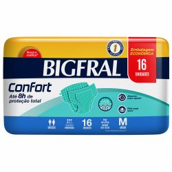 Fralda Adulto Bigfral Confort M Com 16 Unidades