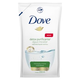 SABONETE LÍQUIDO DOVE ÁGUA MICELAR DETOX PURIFICANTE REFIL 200ML