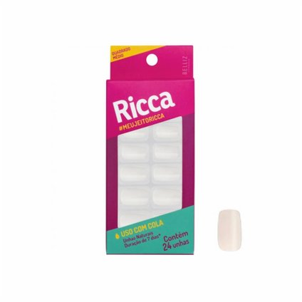 UNHAS POSTIÇAS RICCA NATURAIS QUADRADO MÉDIO