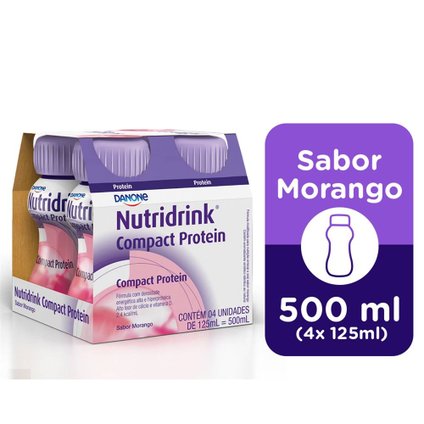 NUTRIDRINK COMPACT PROTEIN MORANGO 4X125ML