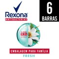 KIT SABONETE EM BARRA REXONA ANTIBACTERIAL FRESH 6 UNIDADES - 84G CADA