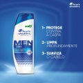 SHAMPOO ANTICASPA HEAD & SHOULDERS MEN 3 EM 1 LIMPA, PROTEGE E SUAVIZA 400ML