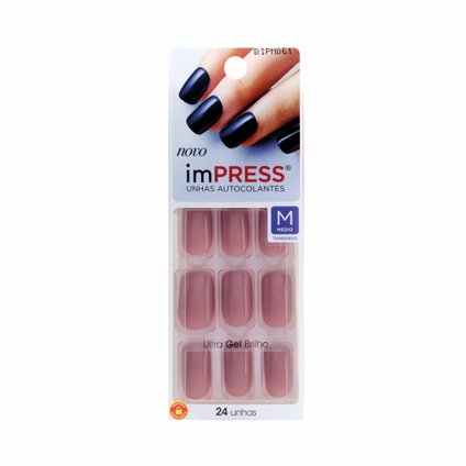 UNHAS POSTIÇAS AUTODESIVAS IMPRESS FRESH START TAMANHO MÉDIO
