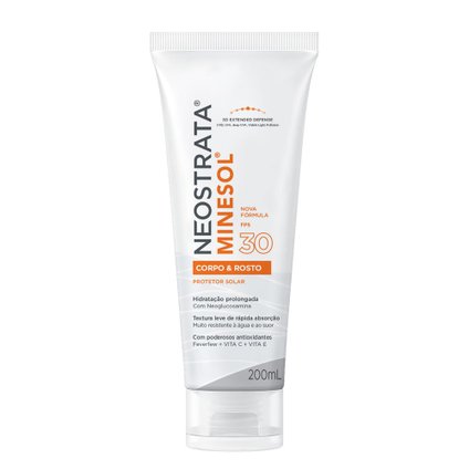 PROTETOR SOLAR CORPO E ROSTO ANTIOXIDANTE NEOSTRATA MINESOL FPS 30 200ML