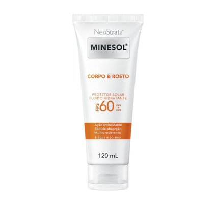 PROTETOR SOLAR FLUIDO HIDRATANTE NEOSTRATA MINESOL CORPO  ROSTO FPS 60 120ML