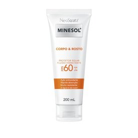 PROTETOR SOLAR FLUIDO HIDRATANTE NEOSTRATA MINESOL CORPO ROSTO FPS 60 200ML