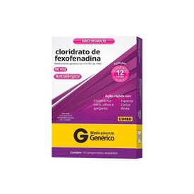 CLORIDRATO FEXOFENADINA 60MG 10 COMPRIMIDOS REVESTIDOS CIMED GENERICO