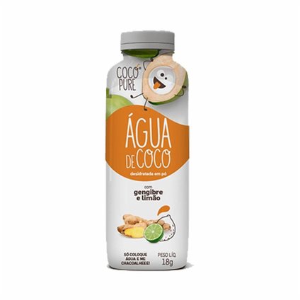 ÁGUA DE COCO COCOPURE GENGIBRE E LIMÃO GARRAFA 18G