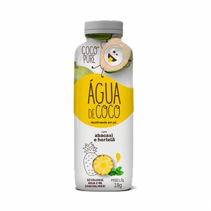 ÁGUA DE COCO COCOPURE ABACAXI E HORTELÃ GARRAFA 18G