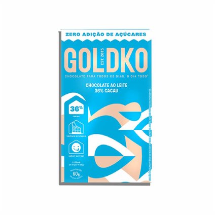 CHOCOLATE GOLDKO 36 CACAU ZERO AÇÚCAR 60G