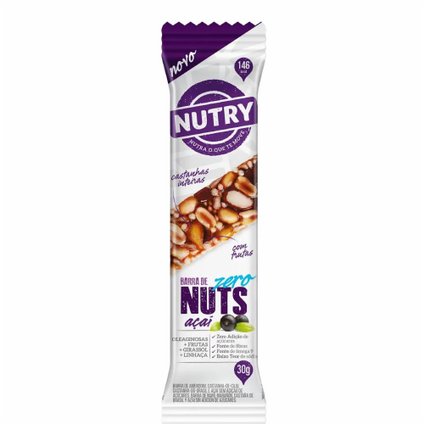 BARRA DE NUTS NUTRY AÇAI ZERO AÇÚCAR 30G