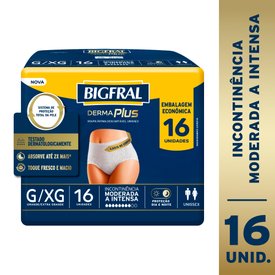 ROUPA ÍNTIMA UNISSEX BIGFRAL PANTS PREMIUM G/XG COM 16 UNIDADES