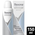 DESODORANTE ANTITRANSPIRANTE AEROSOL REXONA CLINICAL SEM PERFUME 150ML