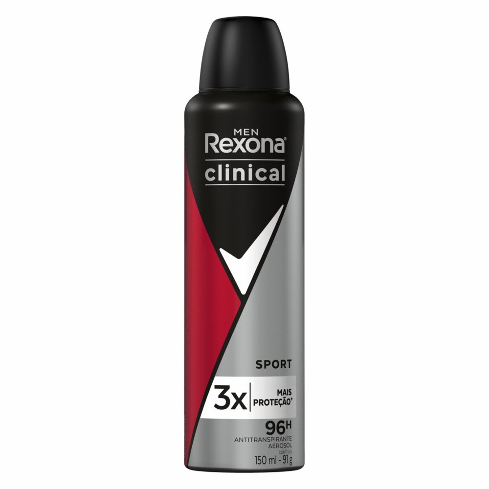 Desodorante Aerosol Rexona Men Clinical Clean 150ml - PanVel Farmácias