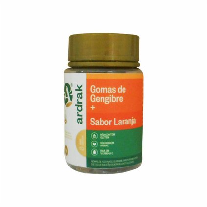 GOMAS DE GENGIBRE ARDRAK FRESH LARANJA ZERO AÇÚCAR 50G