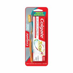 Kit Escova Dental Colgate Slim Soft Advanced + Creme Dental Colgate Total 12 90g