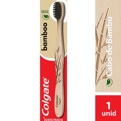 ESCOVA DE DENTE SUSTENTÁVEL COLGATE BAMBOO 1 UNIDADE