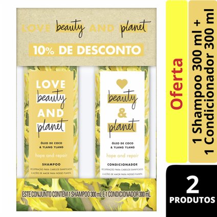 KIT LOVE BEAUTY AND PLANET COCO  YLANG YLANG SHAMPOO 300 ML + CONDICIONADOR 300ML