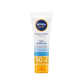 PROTETOR SOLAR FACIAL NIVEA SUN BEAUTY EXPERT COM COR FPS 50 50G